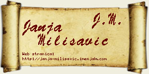 Janja Milisavić vizit kartica